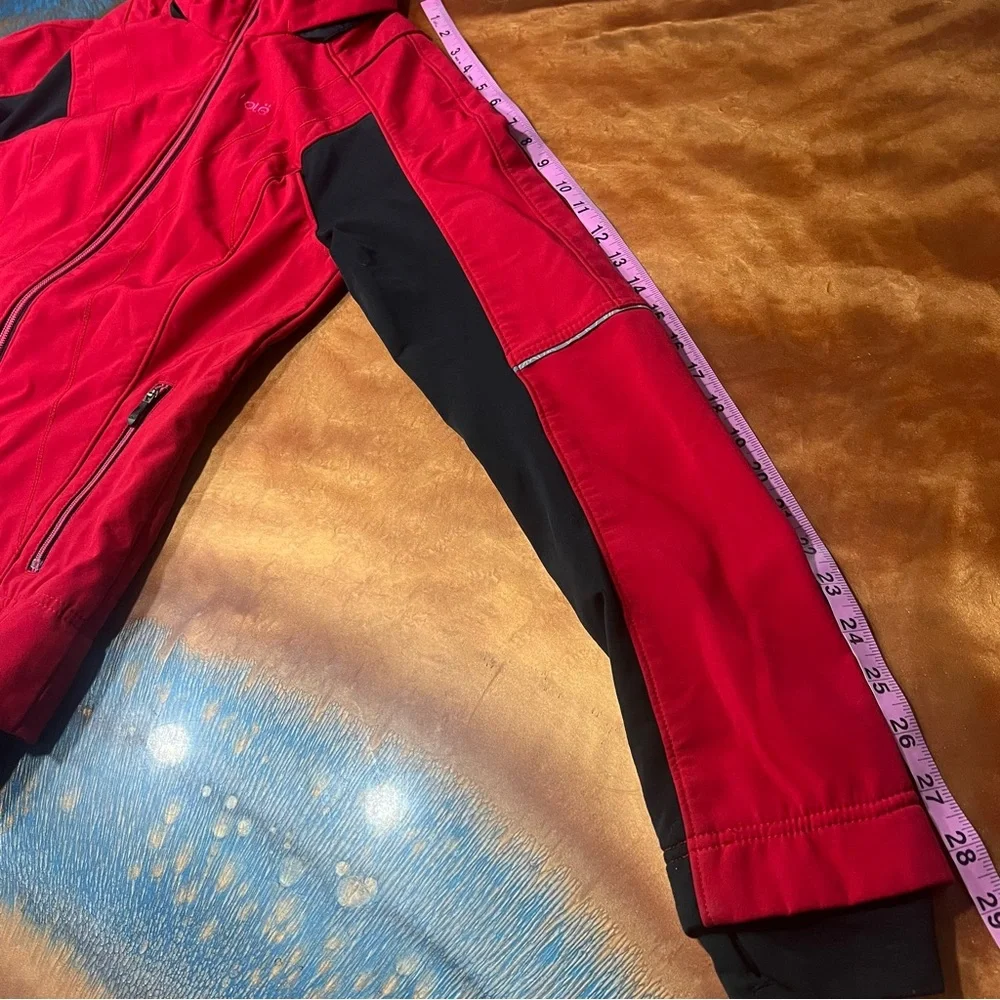 Lole Full zip jacket size small red black pink full zip Thumbholes